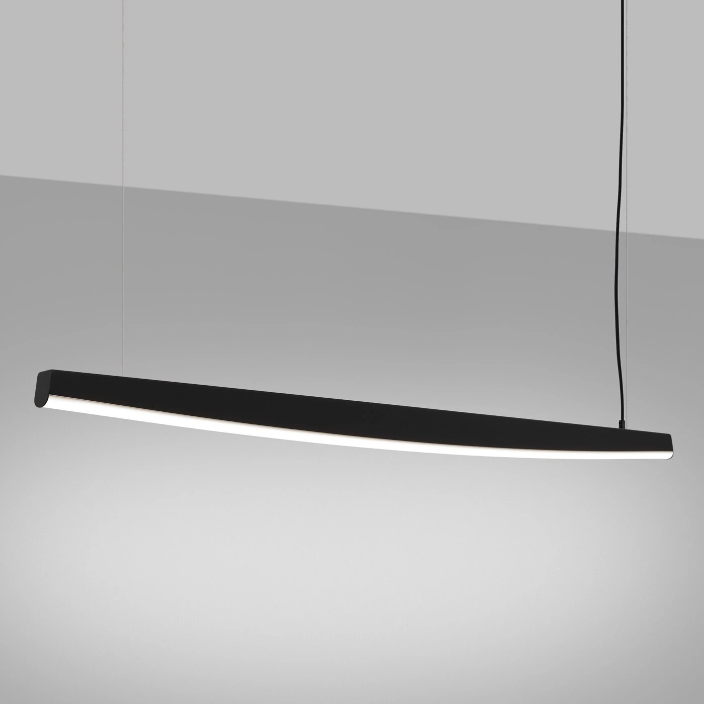 150 cm LED pendant light – linear, black, CRI93