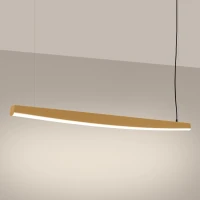 Pendant lamp 150 cm / 25W – linear, gold, warm LED light - Image 4