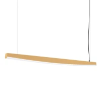 Pendant lamp 150 cm / 25W – linear, gold, warm LED light - Image 2