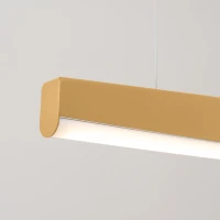 Pendant lamp 150 cm / 25W – linear, gold, warm LED light - Image 7