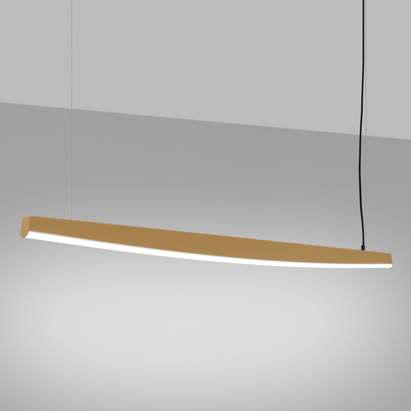 Pendant light 25W – linear, gold, CRI93 LED