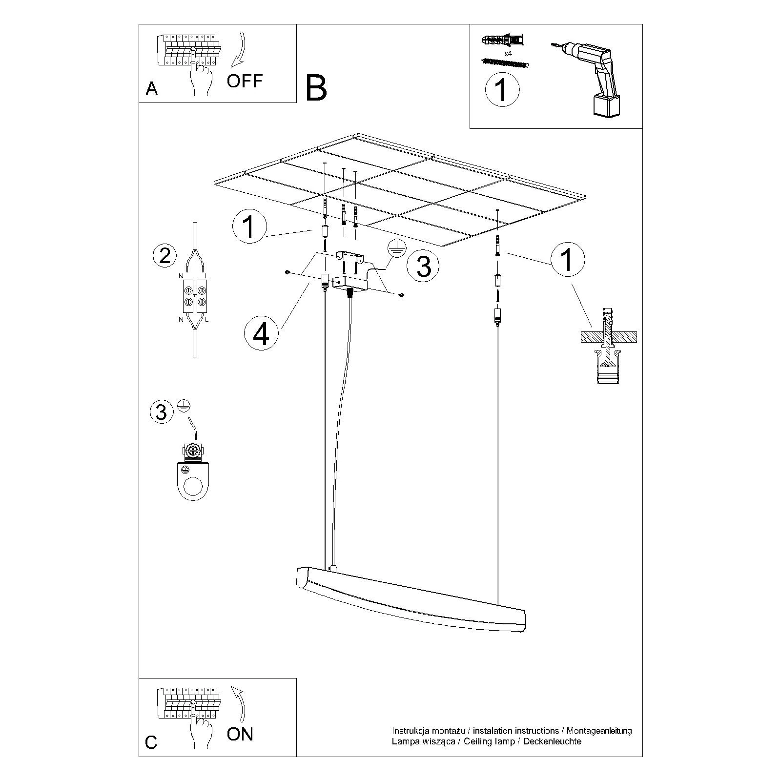Pakabinamas LED šviestuvas 25W – linijinis, baltas, CRI93