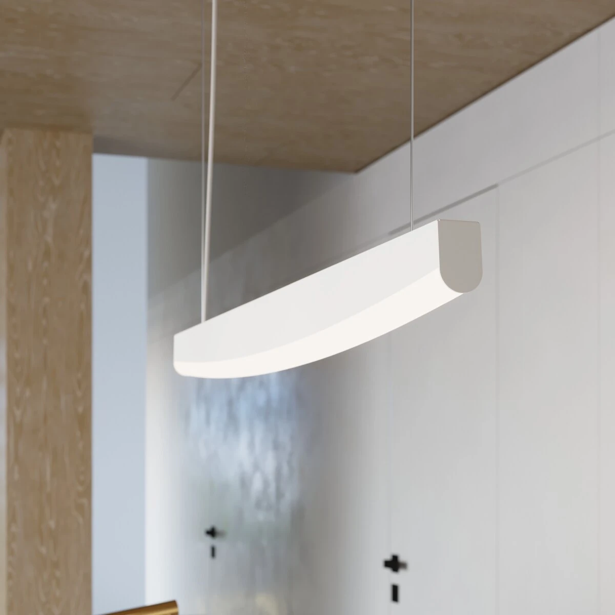 Pakabinamas LED šviestuvas 25W – linijinis, baltas, CRI93