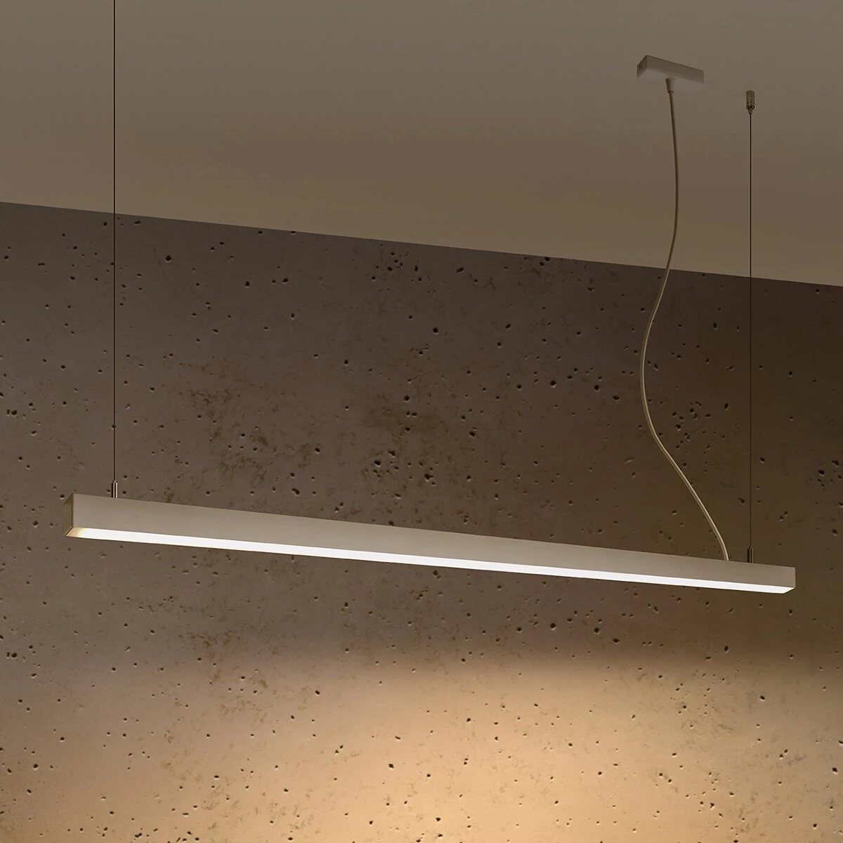 Pendant LED lamp 150 cm – linear, white, CRI90