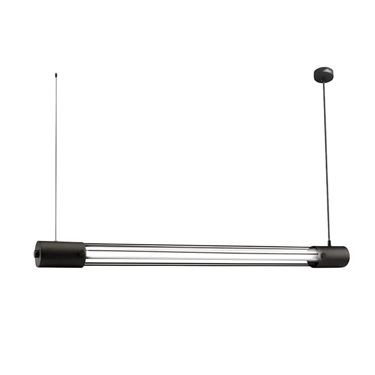 Pendant lamp 105 cm – linear, black, with G13 light source