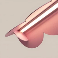 Pakabinamas šviestuvas 131 cm – banguotas, rožinis, LED 3000K - Nuotrauka 7