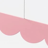 Pakabinamas šviestuvas 131 cm – banguotas, rožinis, LED 3000K - Nuotrauka 9