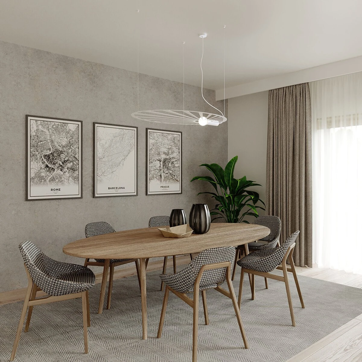 Pakabinamas šviestuvas 110x80 cm – ovalus lapas, baltas, E27