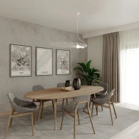 Pakabinamas šviestuvas 110x80 cm – ovalus lapas, baltas, E27 - Nuotrauka 8