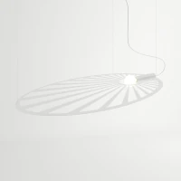 Pakabinamas šviestuvas 110x80 cm – ovalus lapas, baltas, E27 - Nuotrauka 3