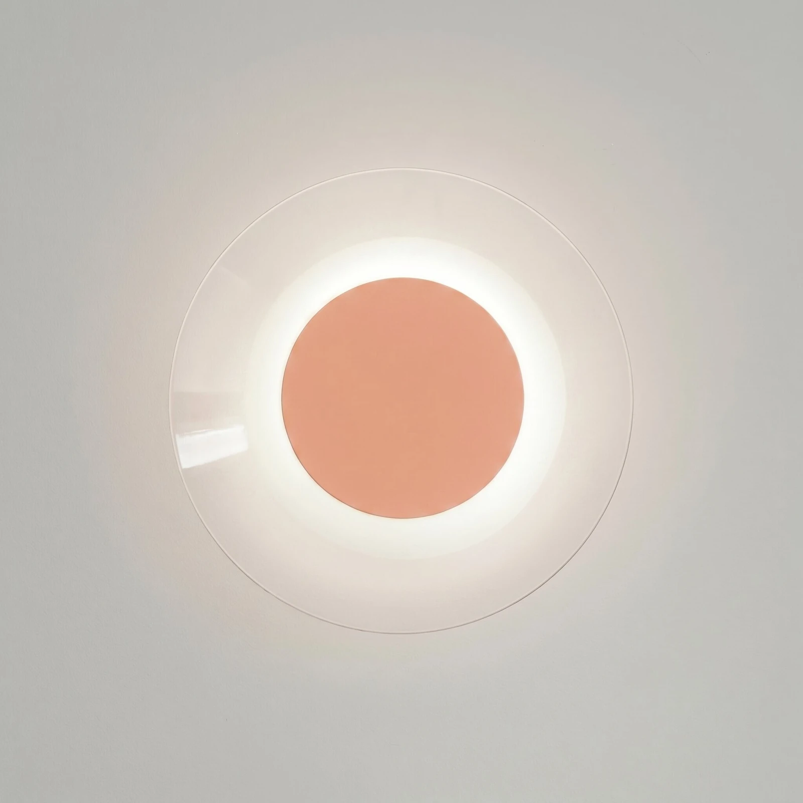 Wall lamp 28 cm – round, peach, LED 4000K