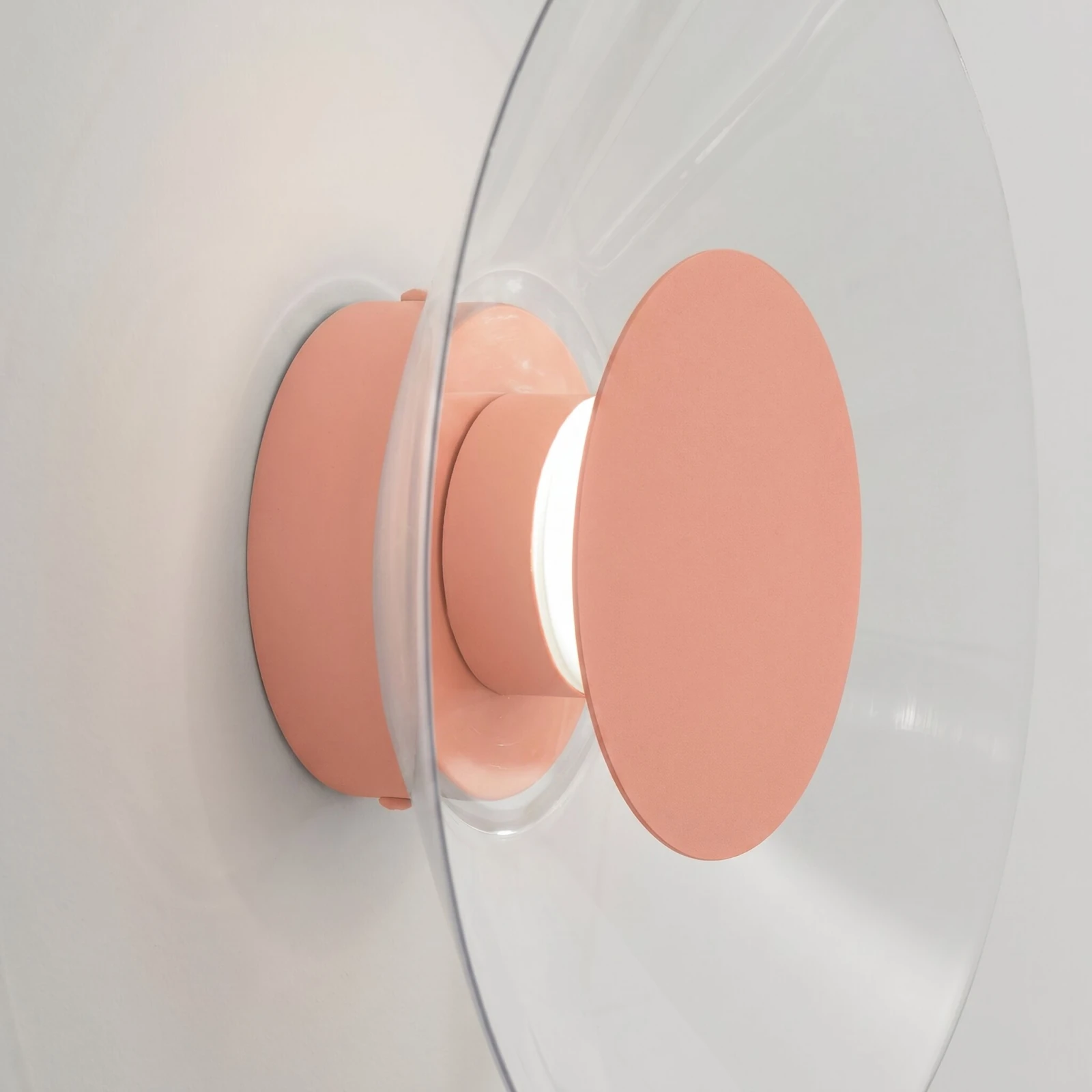 Wall lamp 28 cm – round, peach, LED 4000K