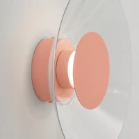Wall lamp 28 cm – round, peach, LED 4000K - Image 5
