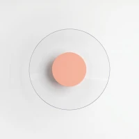 Wall lamp 28 cm – round, peach, LED 4000K - Image 6