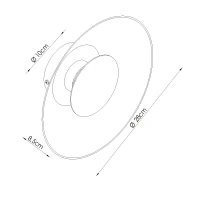 Wall lamp 28 cm – round, peach, LED 4000K - Image 7