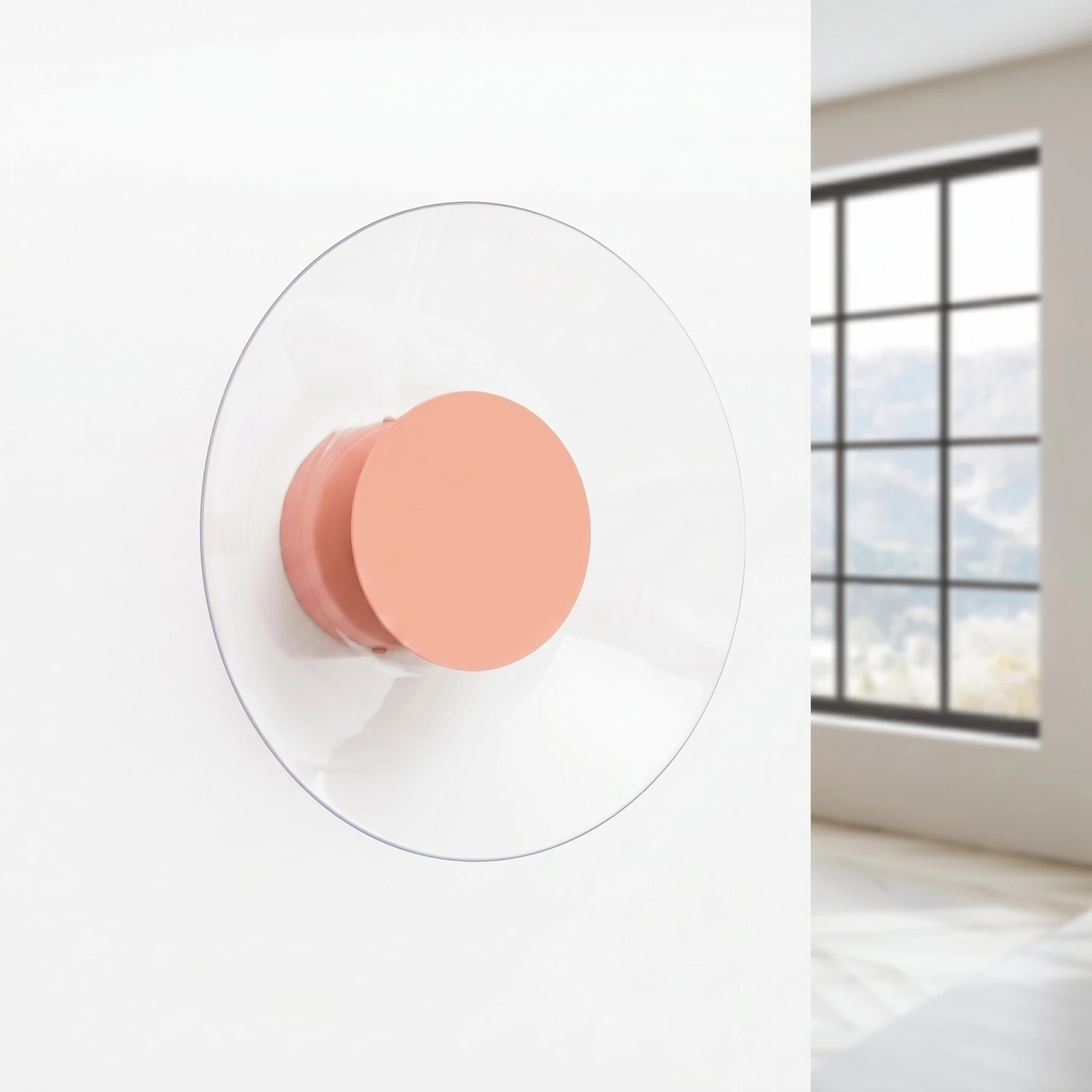 Wall lamp 28 cm – round, peach, LED 4000K