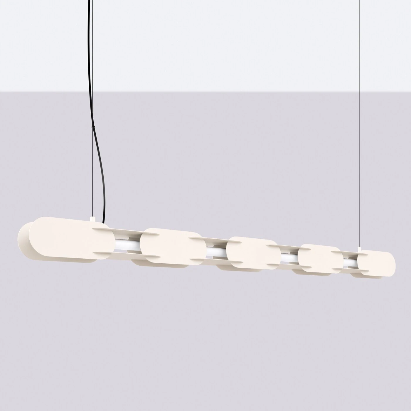 Pendant lamp 158 cm – linear, beige, DALI dimmable