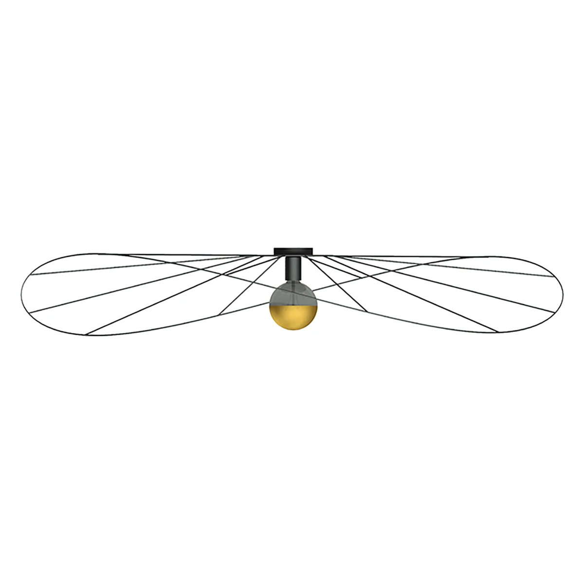 Lubinis/sieninis šviestuvas 140 cm – apvalus, juodas, E27