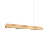 Pendant lamp 120 cm – linear, oak, integrated LED - Image 2
