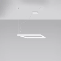 Pendant light 80 cm – square, white, warm LED illumination - Image 3