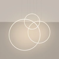 Pendant lamp 100W – 3 rings, white, warm white LED - Image 4