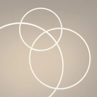 Pendant lamp 100W – 3 rings, white, warm white LED - Image 10