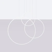 Pendant lamp 100W – 3 rings, white, warm white LED - Image 3