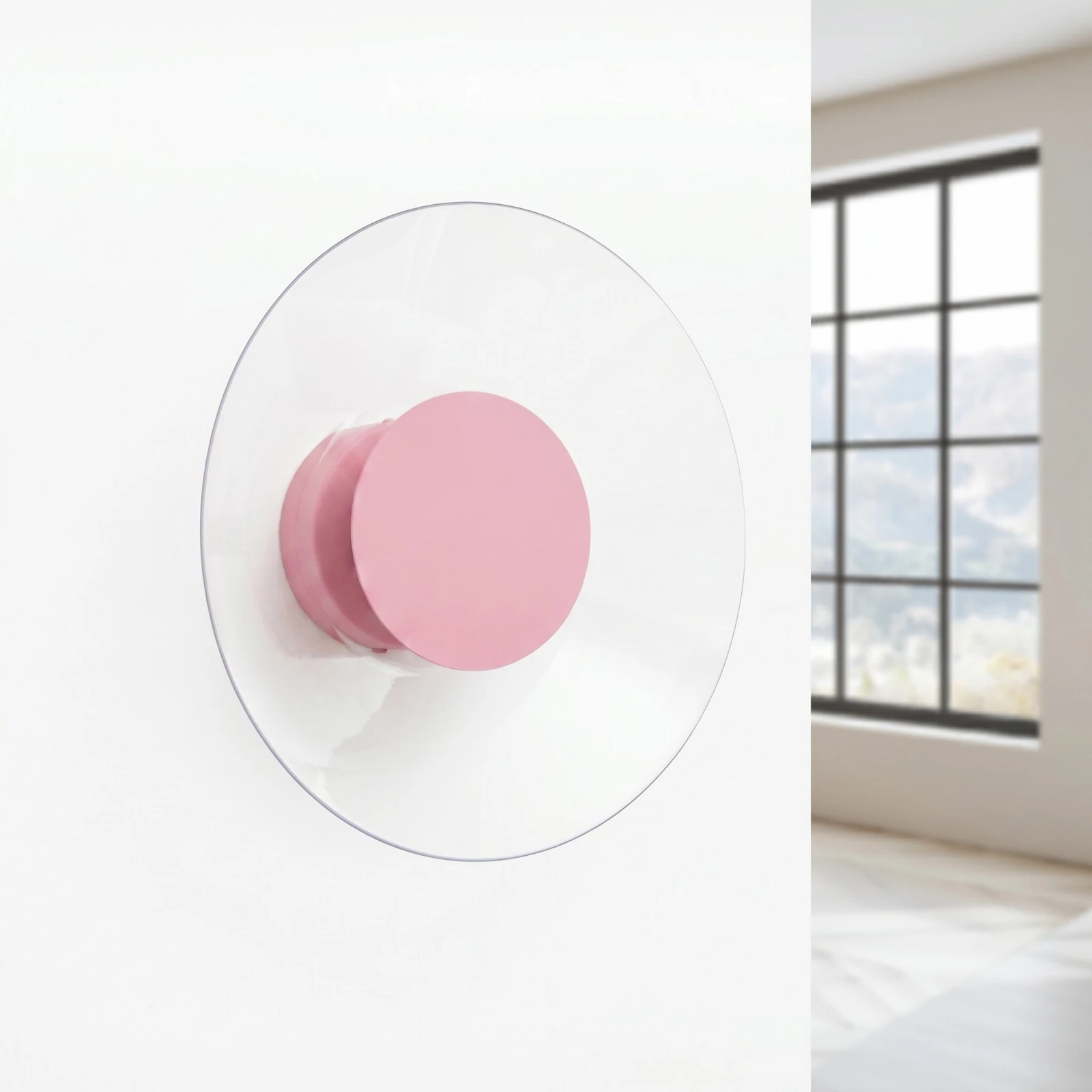 Wall lamp 28 cm – round, pink, warm LED glow
