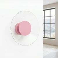 Wall lamp 28 cm – round, pink, warm LED glow - Image 3
