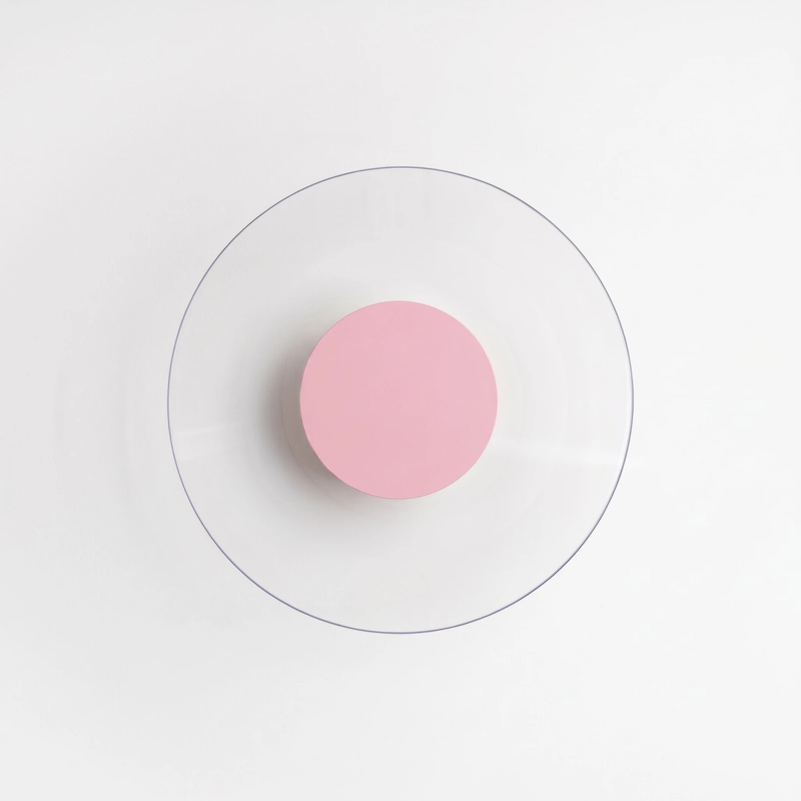 Wall lamp 28 cm – round, pink, warm LED glow