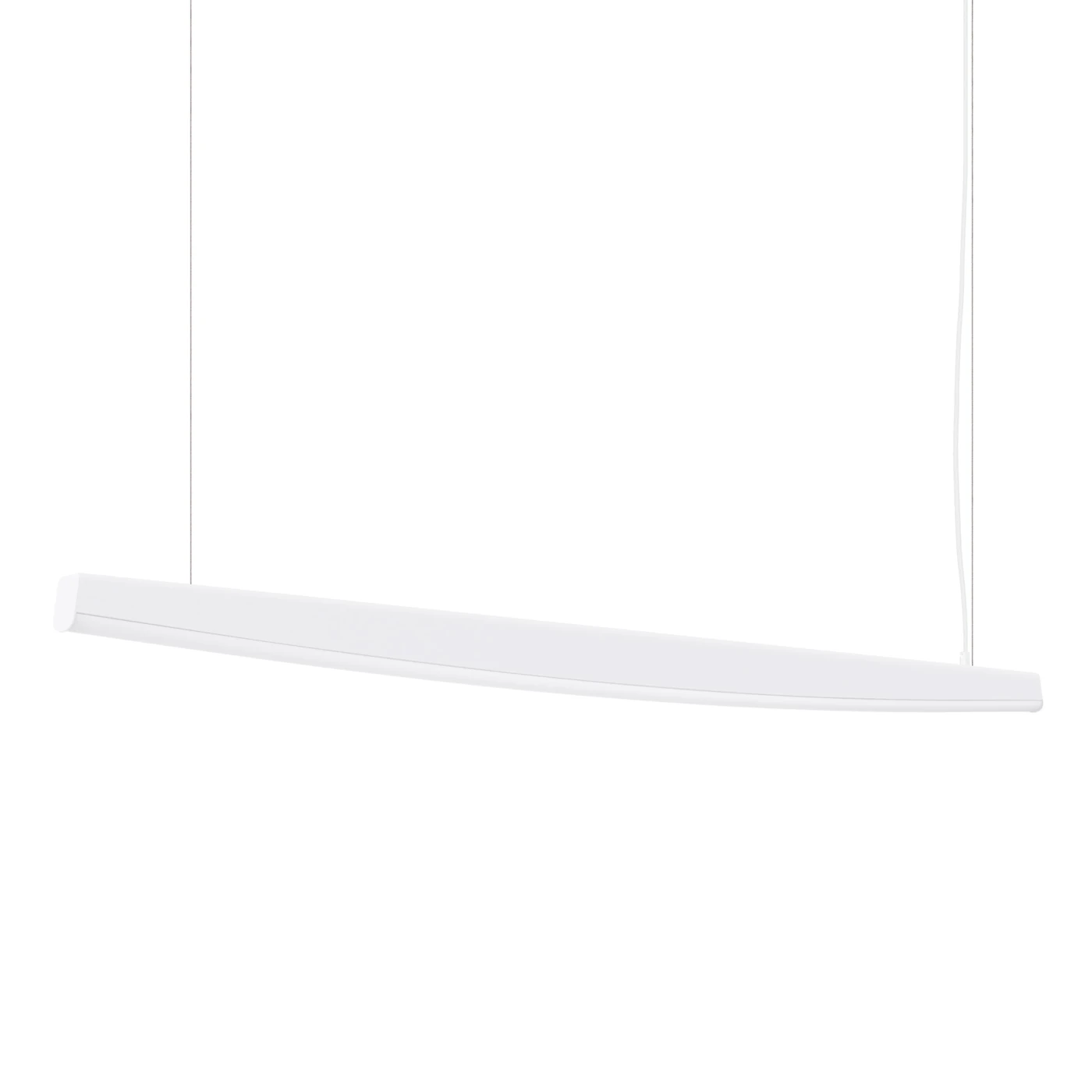Pakabinamas LED šviestuvas 150 cm – linijinis, baltas, šiltai šviečiantis