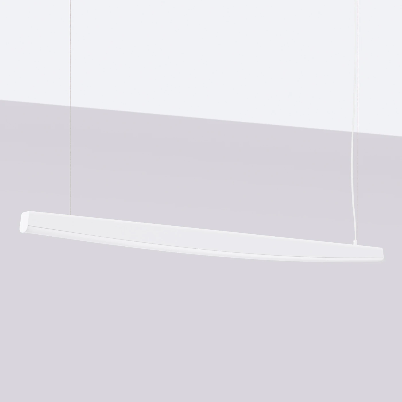Pakabinamas LED šviestuvas 150 cm – linijinis, baltas, šiltai šviečiantis