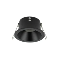 Recessed GU10 spotlight 10 W – round, black, glass detail - Image 4