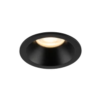 Recessed GU10 spotlight 10 W – round, black, glass detail - Image 5