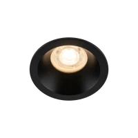 Recessed GU10 spotlight 10 W – round, black, glass detail - Image 6