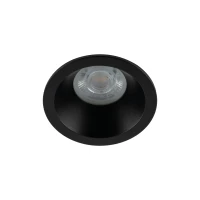 Recessed GU10 spotlight 10 W – round, black, glass detail - Image 7