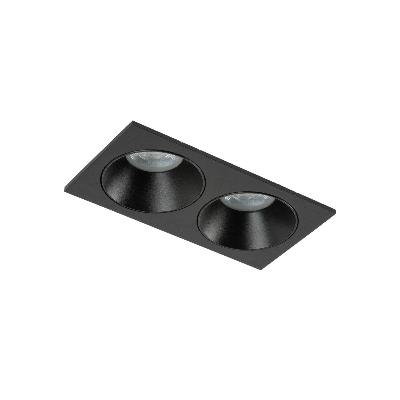 Dvigubas GU10 šviestuvas PRISMA DUO, juodas, IP65