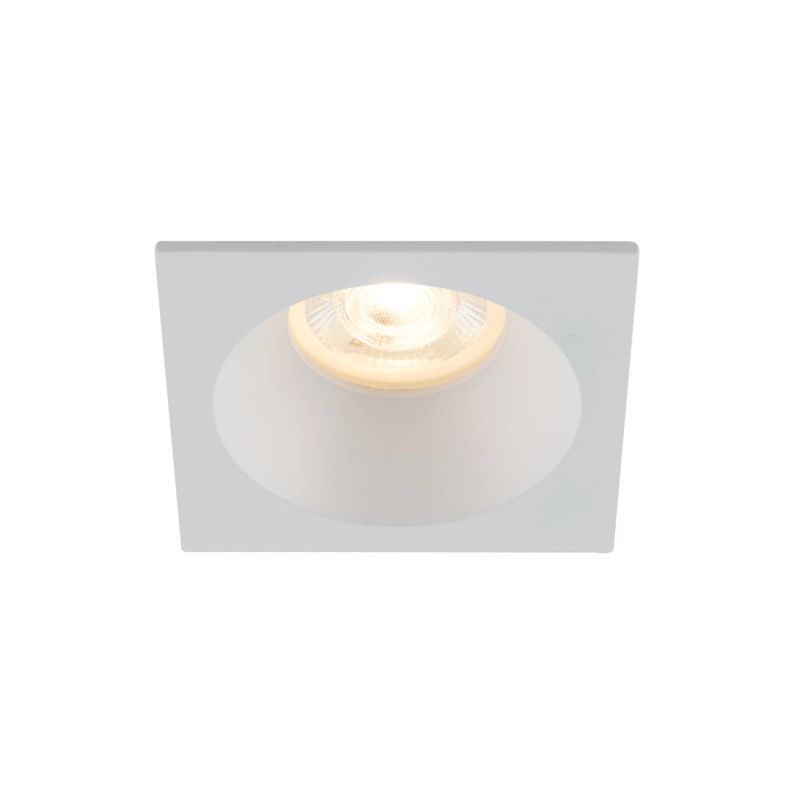GU10 ceiling spotlight – square, white, IP65