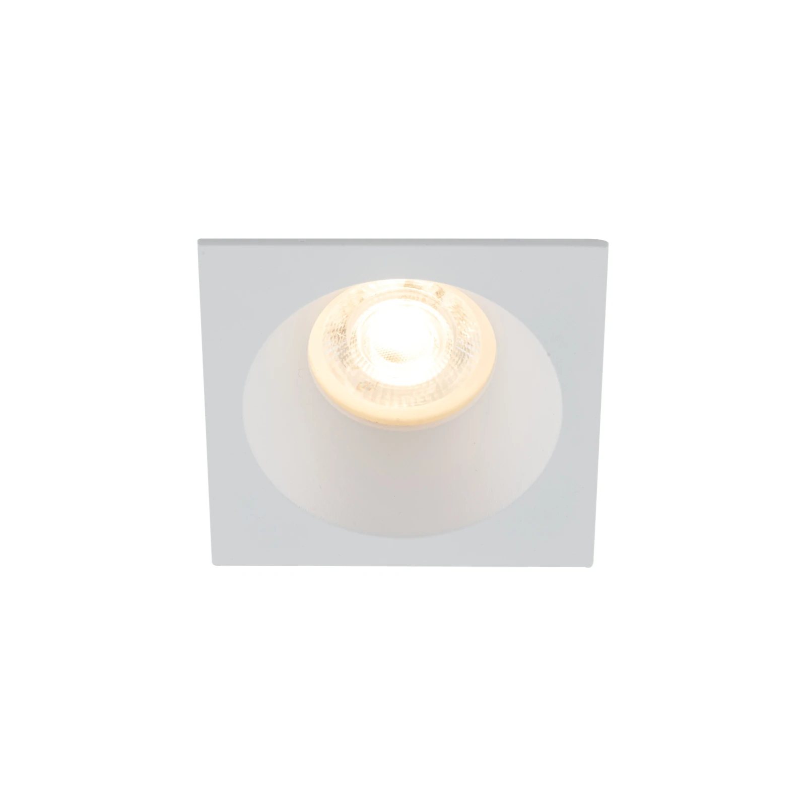 GU10 ceiling spotlight – square, white, IP65