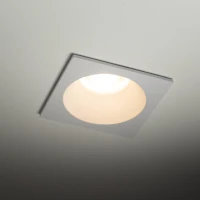 GU10 ceiling spotlight – square, white, IP65 - Image 1