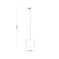 Bėginis šviestuvas TRACER 20 cm, juodas, E27 - Nuotrauka 4