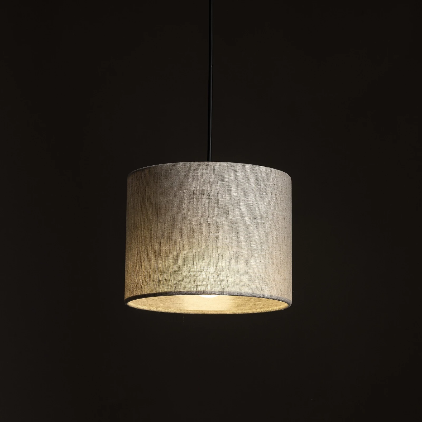 Track light 20 cm – fabric shade, black, E27