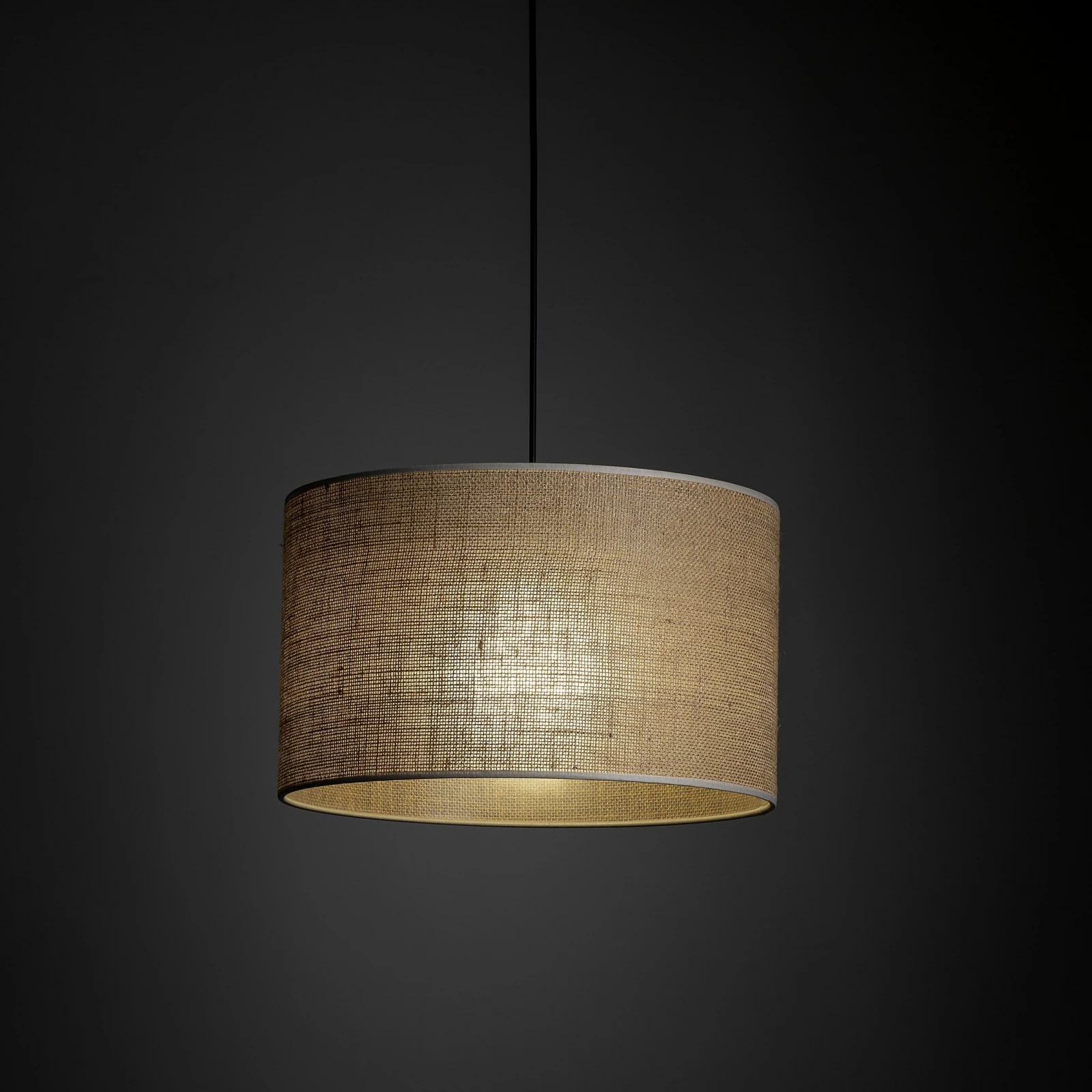 TRACER JUTA 38 cm track light – brown fabric, E27