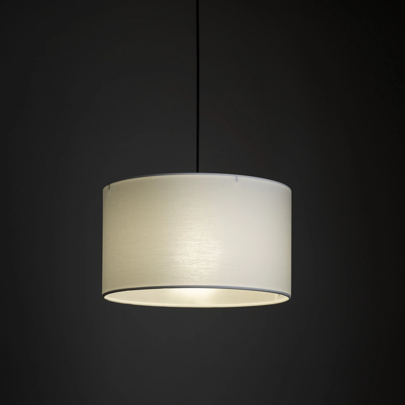 Track light 38 cm – round, black and white, E27