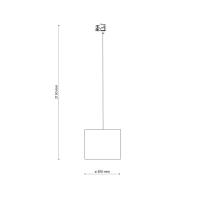TRACER BLACK 30 cm bėginis šviestuvas, juodas, E27 - Nuotrauka 4