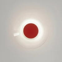 Wall lamp 28 cm – round, red, LED 4000K - Image 4