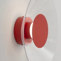 Wall lamp 28 cm – round, red, LED 4000K - Image 5