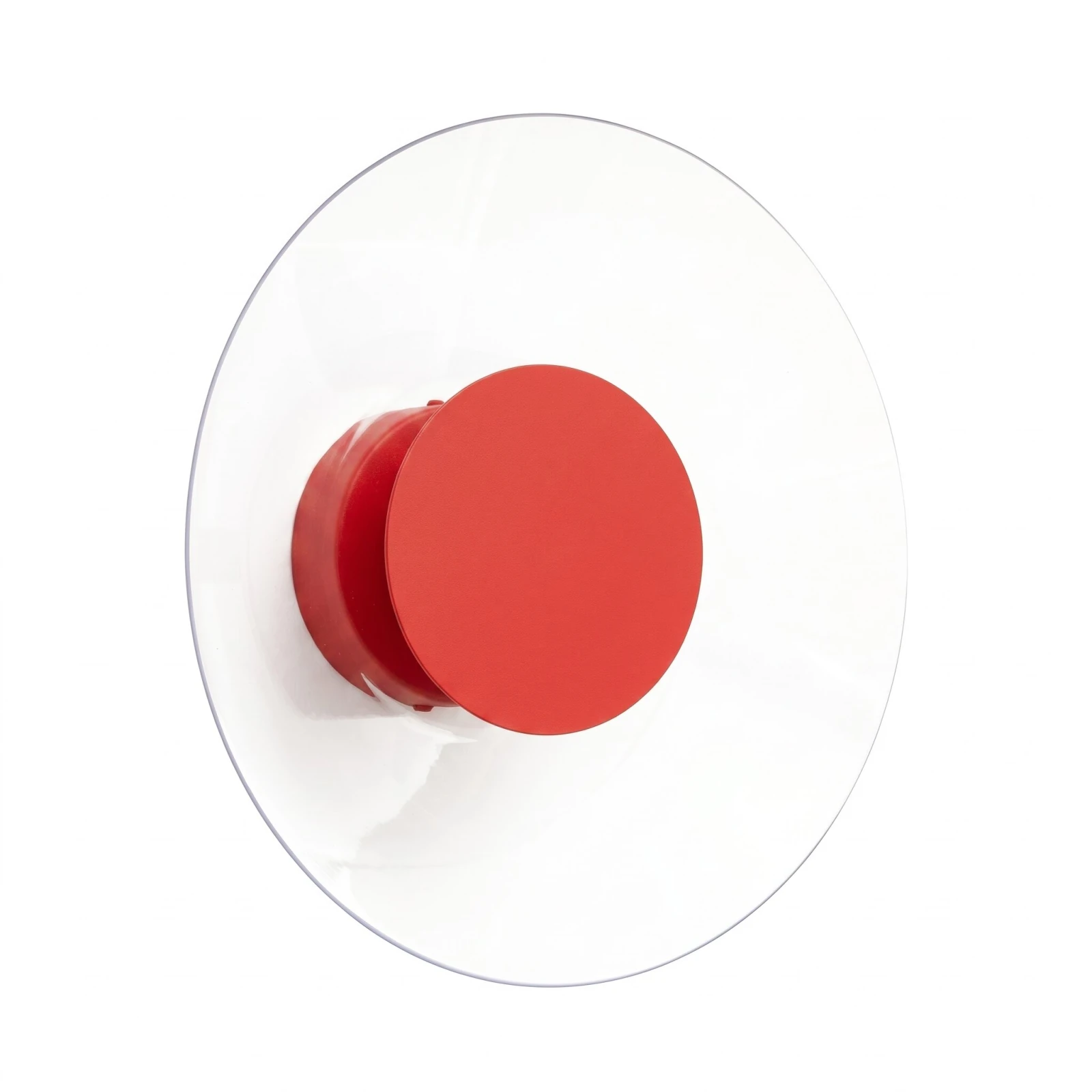 Wall lamp 28 cm – round, red, LED 4000K