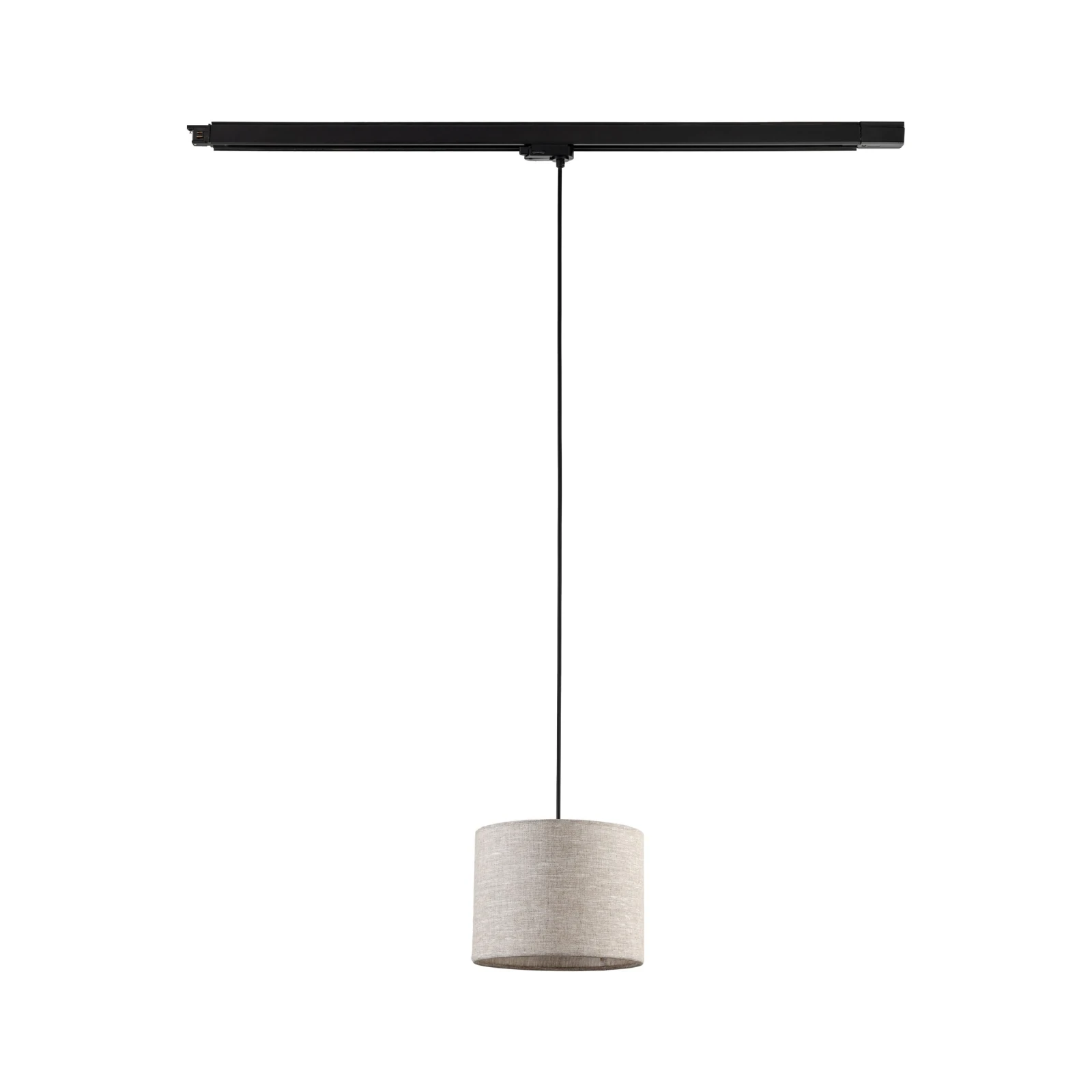 TRACER track light 20 cm, brown linen shade, switch