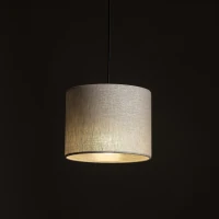 TRACER track light 20 cm, brown linen shade, switch - Image 2